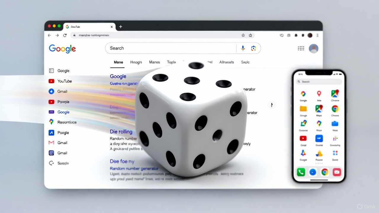 Lancer le dé sur Google : dé virtuel, commandes, probabilités et alternatives