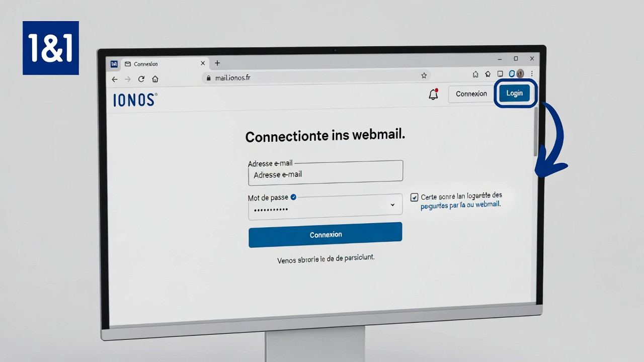 1&1 Webmail IONOS : connexion facile à mail.ionos.fr
