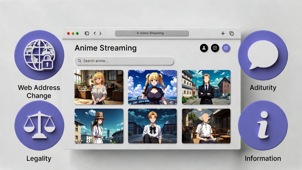 Illustration expliquant le site Anime Sama, sa nouvelle adresse en 2026, son fonctionnement et les alternatives légales pour regarder des anime.