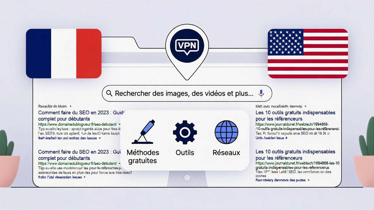 Google USA depuis la France : 5 méthodes gratuites pour voir les résultats américains