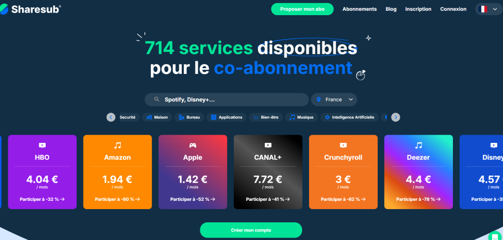 ShareSub - Partage d'abonnement